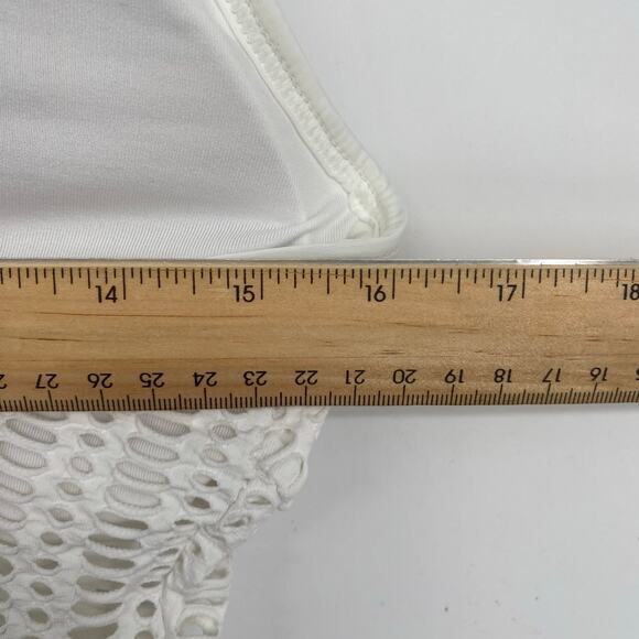 Countors Swimsuit Women 14 White Eyelet Lace Crochet Vacation One Piece Nautical - Picture 11 of 12